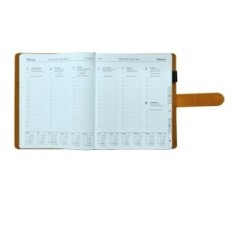 A5 Calendar A5, collezione 45b Brown, cartuccia rimovibile 2026 Gocce settimanali Ufficio