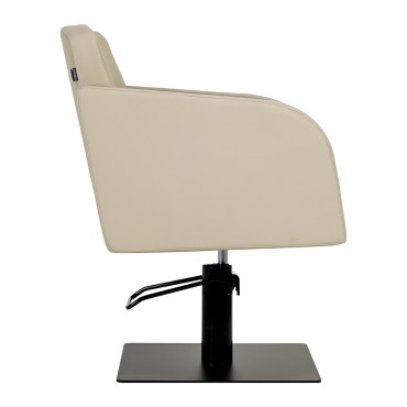 Gabbiano Elda Friseurstuhl grau-beige — Seitenansicht