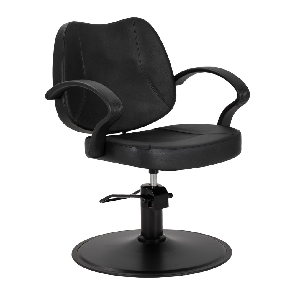 Hairdressing chair Hair System Borneo black — front view