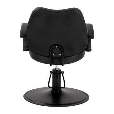 Poltrona da parrucchiere Hair System Borneo nera — vista posteriore