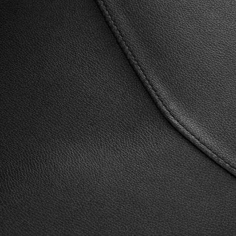 Cadeira de cabeleireiro Hair System Borneo preta — close-up da superfície