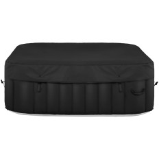 Tuin Jacuzzi opblaasbaar met 4-persoonsmassage 42C 600 L zwart en wit