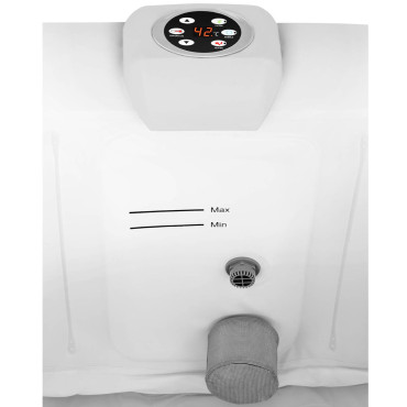 Vrt Jacuzzi napihljiv s 4-osebe masažo 42c 600 l črno-belo