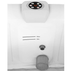 Tuin Jacuzzi opblaasbaar met 4-persoonsmassage 42C 600 L zwart en wit