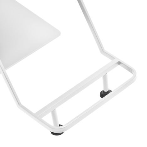 Gabbiano kappersstoel Porto wit zwart — detail basis