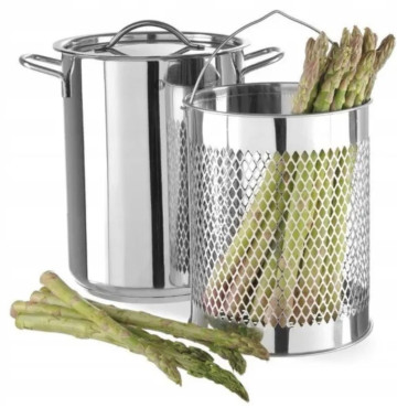 Potten for asparges pasta med innsatsdeksel XL 5.5 l - Hendi 833100