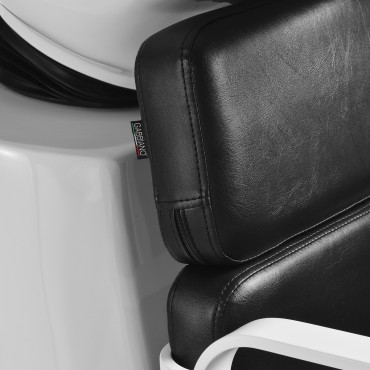 Gabbiano Porto wasunit voor haar, wit en zwart — detail kop