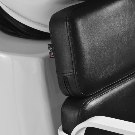 Gabbiano Porto wasunit voor haar, wit en zwart — detail kop