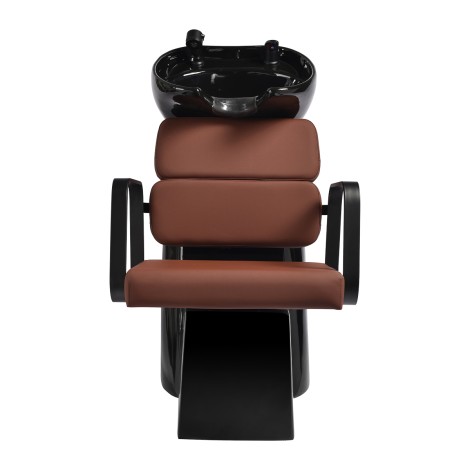 Unidad de lavado de cabello Gabbiano Porto color chocolate negro — vista frontal