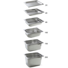 Récipient gastronomique pour fours GN 1/1 hauteur 150 mm - Hendi 816042