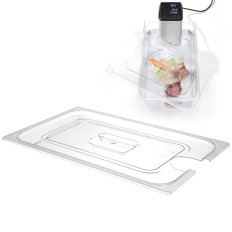 Couvercle en polycarbonate avec découpe pour Sous-Vide pour contenants GN 1/2 - Hendi 864210