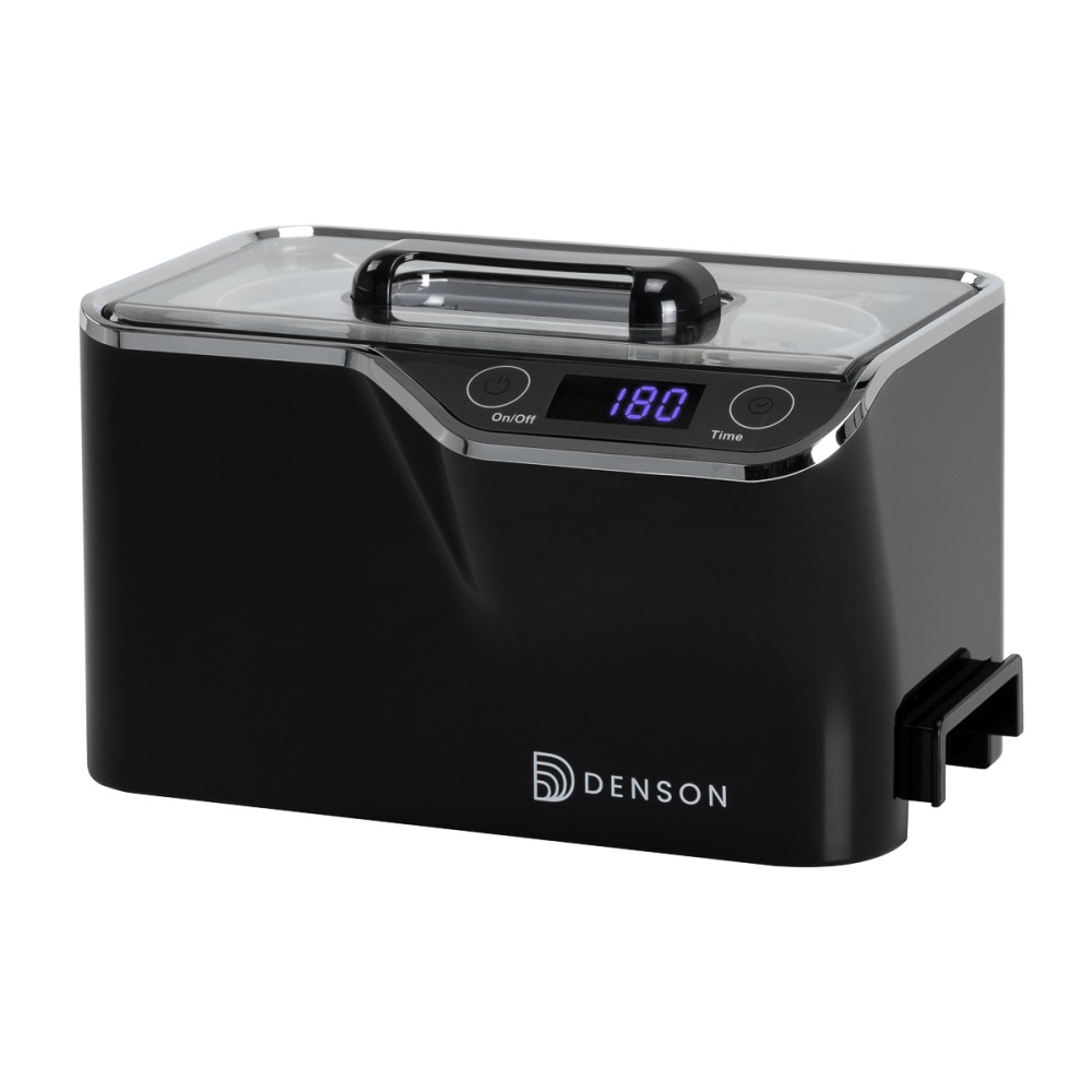 DENSON ACDS-100 ultrazvočni čistilec 0,6 L 50W črn — sprednji pogled