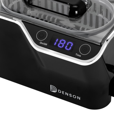 DENSON ACDS-100 Ultraschallreiniger 0,6 L 50 W Schwarz — Detailaufnahme Bedienelemente