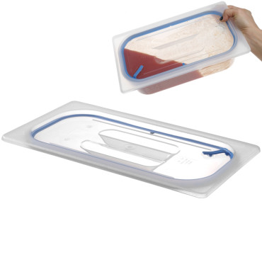 Tampa com junta de silicone para recipientes GN 1/4 - Hendi 881835