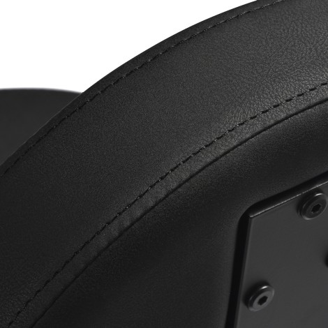Taburete de peluquería Gabbiano D026 negro — detalle del respaldo