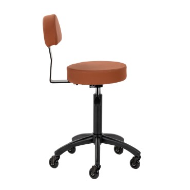 Gabbiano Friseurstuhl D026 braun — Seitenansicht