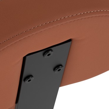Sgabello parrucchiere Gabbiano D026 marrone — primo piano della seduta