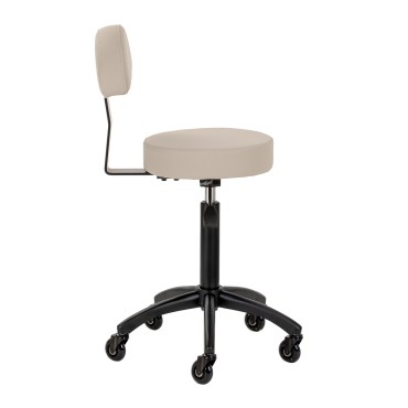 Stolička kadernícka Gabbiano D026 sivobéžová — bočný pohľad