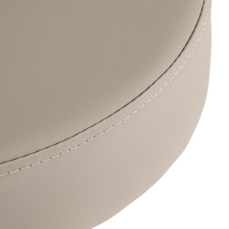 Gabbiano frisørskammel D026 grå-beige — nærbillede af sæde