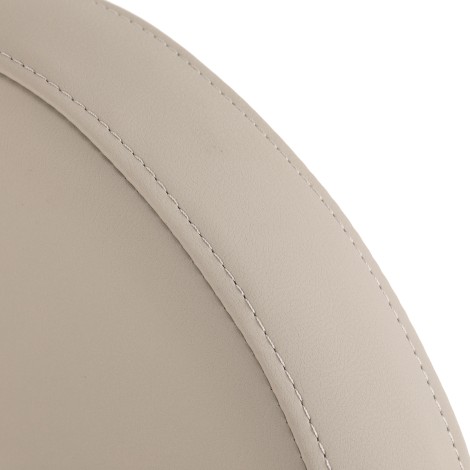 Gabbiano hairdressing stool D026 grey-beige — close-up of the backrest