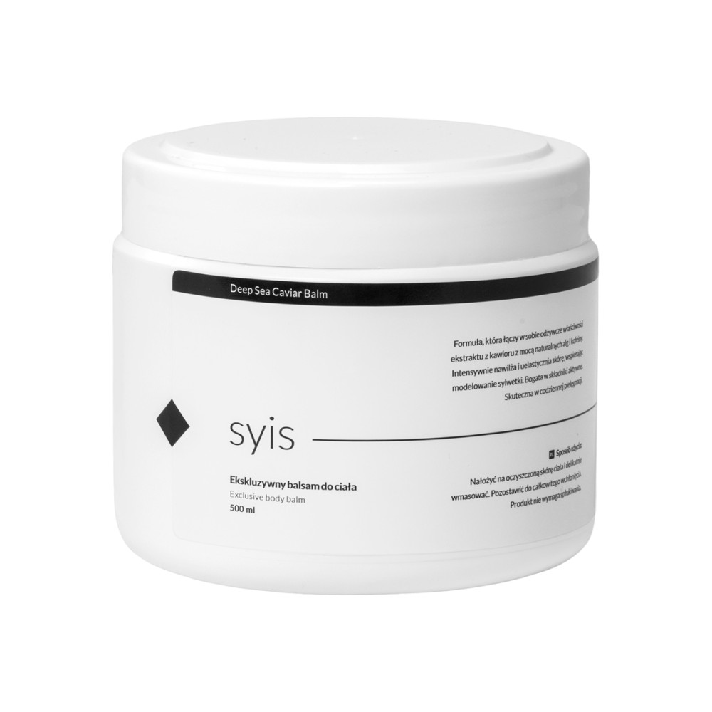 Syis Deep Sea Caviar Balm – Exkluzív Testápoló Balzsam 500 ml — elölnézet