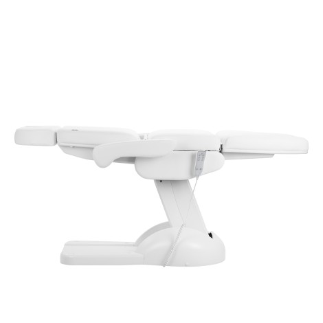 Cosmetic chair Azzurro Lux 3 motors white with heating — side view