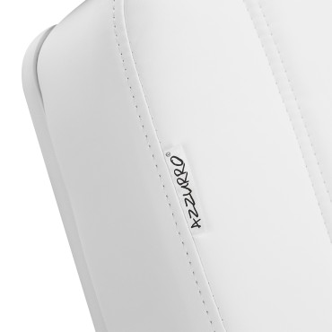 Kosmetikstuhl Azzurro Lux 3 Motoren weiß mit Heizung — Detailaufnahme Etikett