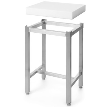 Bloco de masetil de polietileno baseado em aço inoxidável 500 x 400 x 830 mm - Hendi 505144