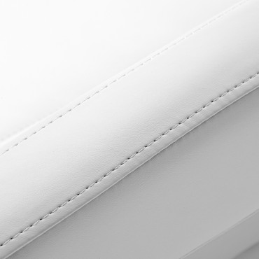 Cadeira cosmética Azzurro Lux com 4 motores e suporte branco — close-up da superfície