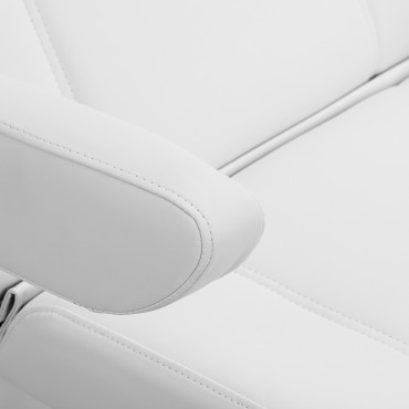Azzurro Lux elektrische cosmetische stoel pedi 3 motoren wit — detail armleuning