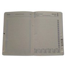 Dan kalendar dnevno A5, zbirka 45b crna, magnetska kopča kapljica Office 2026