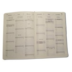 Libro Calendario A5, Colección 45B Brown, Contribución extraíble 2026, Oficina de Gotas