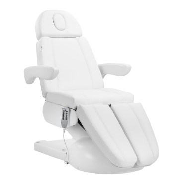 Azzurro Lux električna kozmetička stolica pedi 5 motora bijela — pogled sprijeda