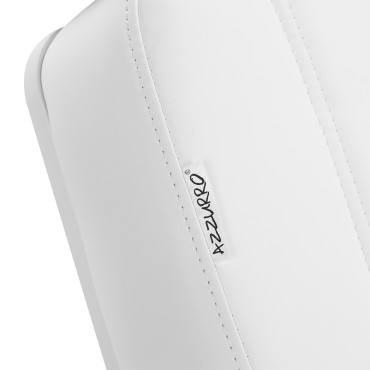 Azzurro Lux elektrisk kosmetisk stol pedi 5 motorer i vitt — närbild av etikett