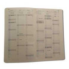Book calendar close to B6 Brown Dark Removable Insert 2026 Daily Drops Office