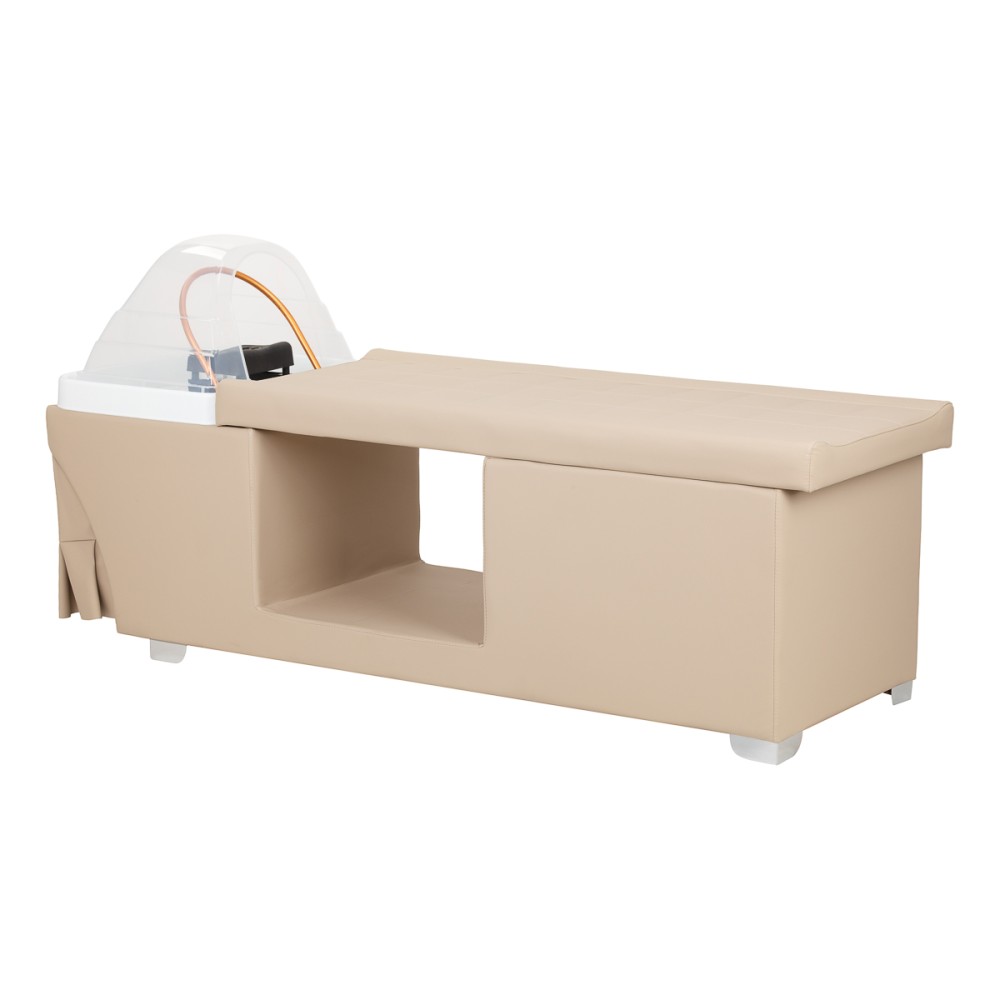 Gabbiano Head Spa Maldives hair washing bed beige — side view