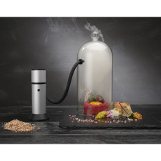 Glass dome longitudinal for smoking dishes on a plate with a hole of Wed. 130 mm - Hendi 199657