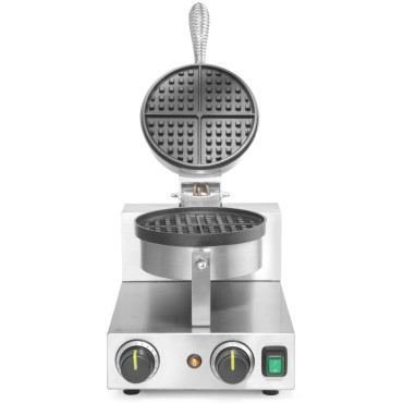 Gaufrier rond simple pour gaufres belges TEFLON diamètre 190 mm - Hendi 212172