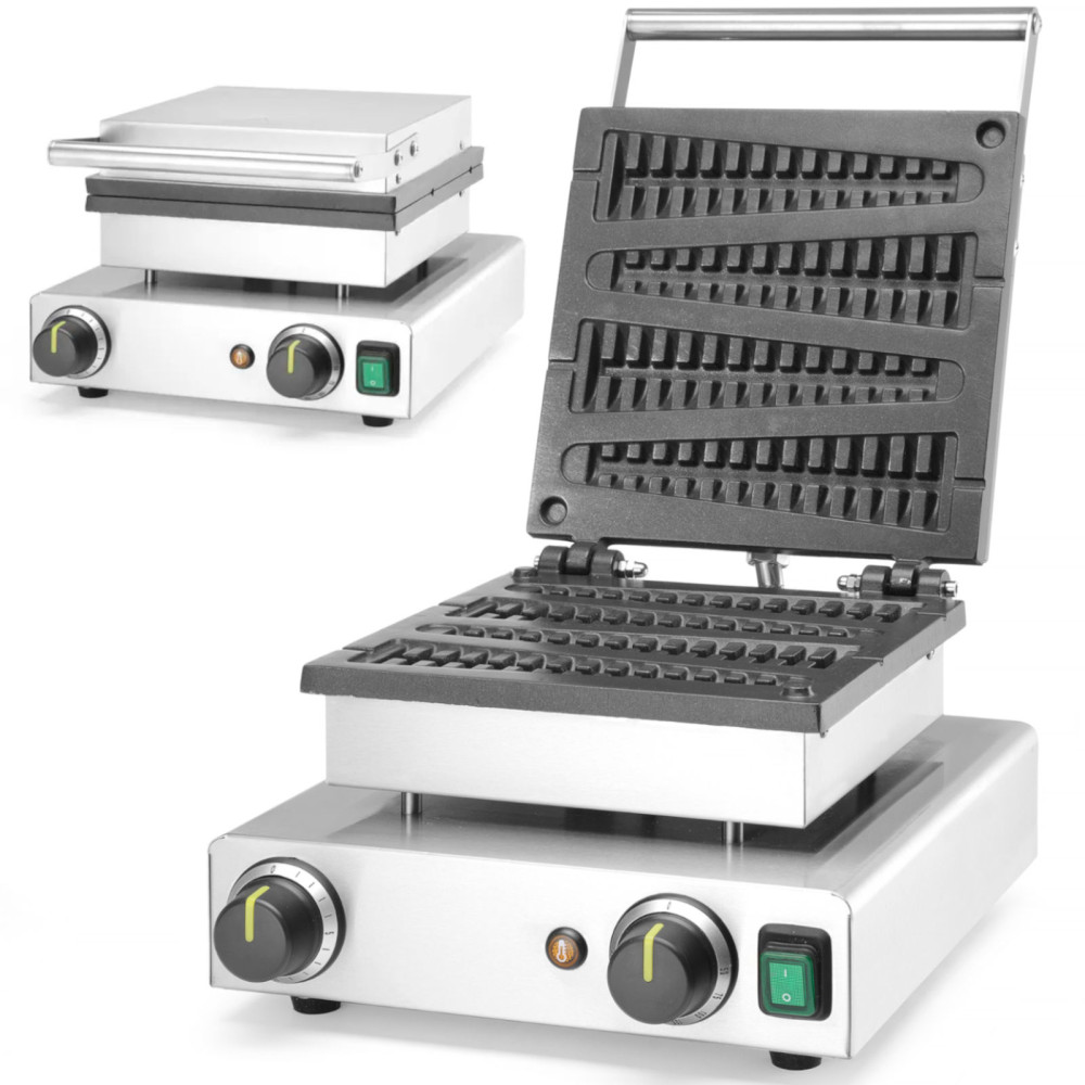 Gaufrier Lolly pour gaufres sur bâton pour 4 gaufres - Hendi 212165