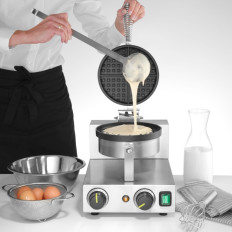 Waffle redondo único para waffles Teflon belga qua. 190 mm - Hendi 212172