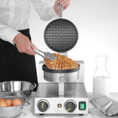 Okrogla waffle sam za vaflje Belgian Teflon Wed. 190 mm - Hendi 212172