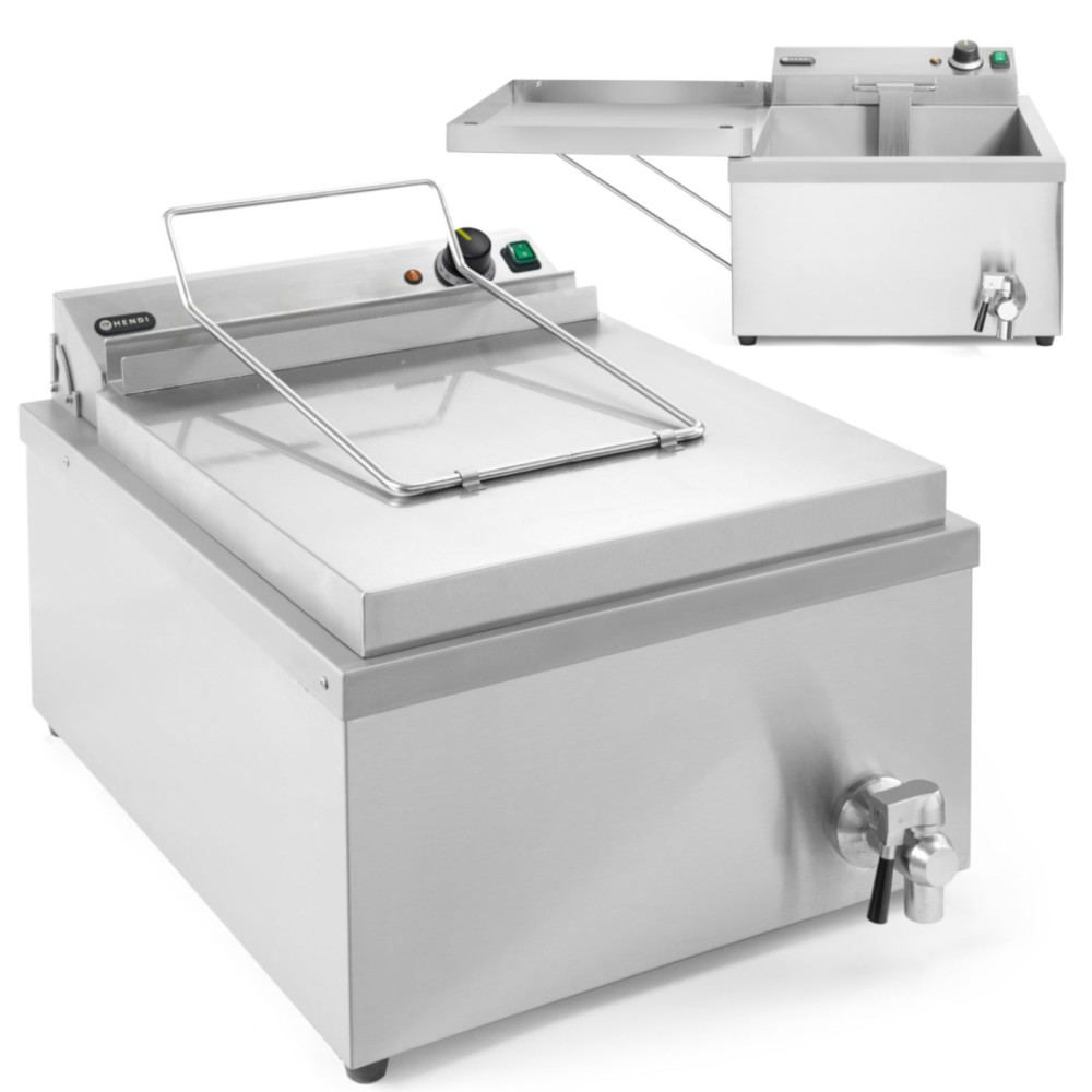 Frigideira fritar máquina de fritura para donuts de peixe com uma prateleira 12 l 3500 W - Hendi 205914