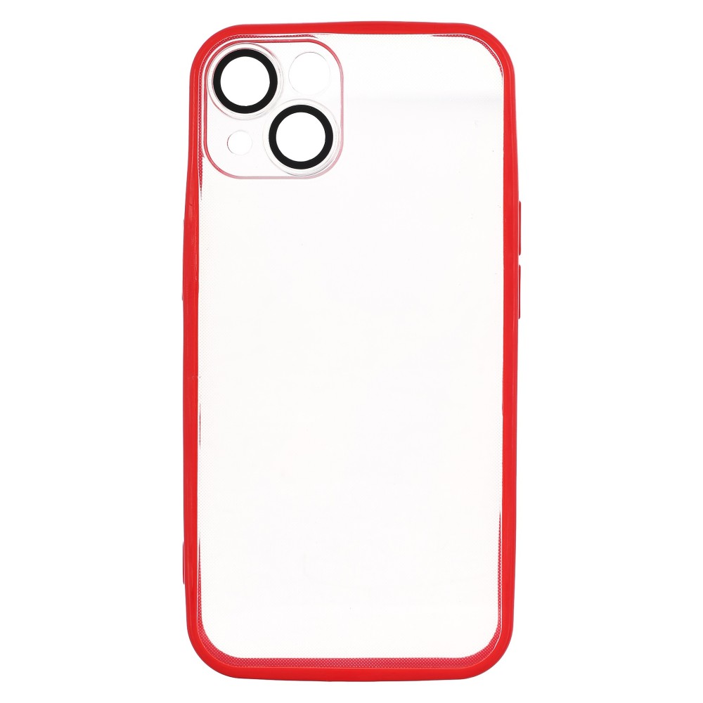 Caso para iphone 14 w393 incolor com vermelho
