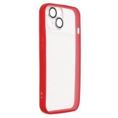 Case for iPhone 14 W393 Väritön punaisella