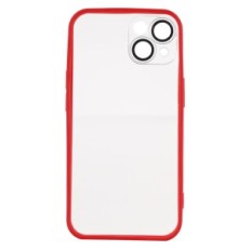 Case voor iPhone 14 W393 kleurloos met rood