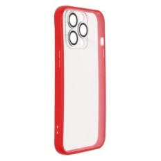 Case for iPhone 13 Pro W393 Väritön punaisella