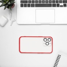 Cas pour iPhone 13 PRO W393 incolore avec rouge