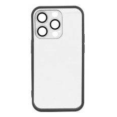 Caso para iphone 14 pro w393 incolor com preto