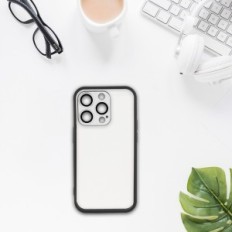 Primer za iPhone 14 Pro W393 brezbarvna s črnim