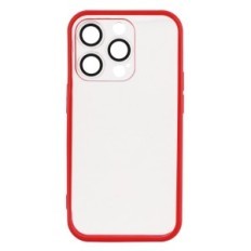 Etui do iPhone 14 PRO W393 BEZBARWNY Z CZERWONYM